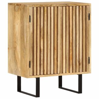 vidaXL Aparador Con 2 Puertas Madera Maciza De Mango 55x35x70 Cm Vidaxl