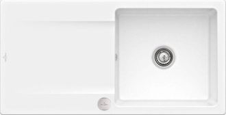 Villeroy & Boch Villeroy Et Boch Siluet 60 Snow White Ceramicplus Fregadero Con Vaciador Autom&aacute;tico