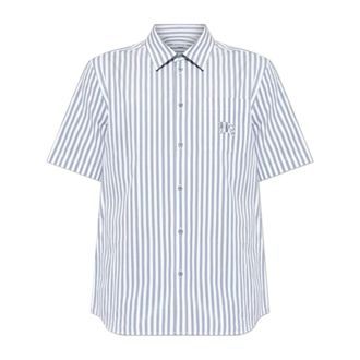 Burberry Short Sleeve Shirts, male, Gray, Size: S Shirt Robert