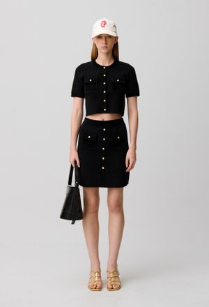 Claudie Pierlot Robe ray&eacute;e cache-caur