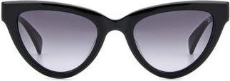 Rag & Bone 52mm Cat Eye Sunglasses in Black/Grey Shaded at Nordstrom Rack