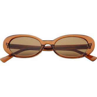 Freyrs Eyewear Mimi Small Oval Sunglasses in Brown, Green, Tortoise /Brown at Nordstrom