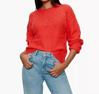 Sanctuary Femme Openwork Sweater In Tulip