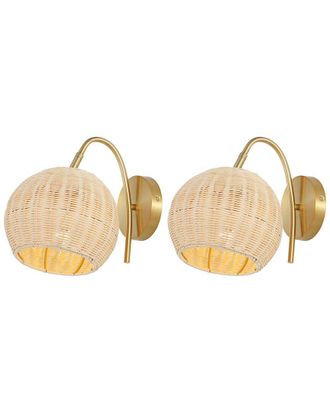 Safavieh Set Of 2 Safavieh Nahum 8.5In Wall Sconce