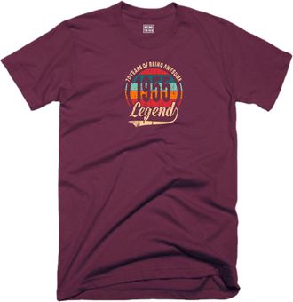 Generic 70th Birthday T Shirt 70 Years of Being Awesome Legend Born in 1955 Vintage Funny Joke Gift Tee Top (UK, Alpha, M, Regular, Regular, Maroon)
