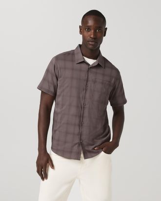 Vuori Clothing Short Sleeve Plaid Button Down Shirt | Timber | Medium