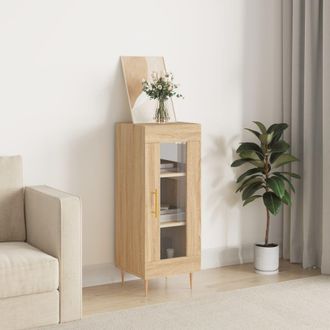 vidaXL Vidaxl - Aparador Madera Contrachapada Color Roble Sonoma 34,5x34x90 Cm
