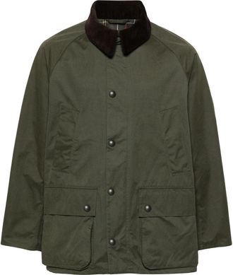 Barbour Bedale contrasting-collar jacket - men - Polyamide/Cotton/Polyester/Cotton/Polyester - 36 - Green