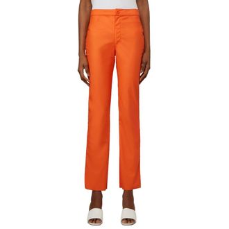 Maisie Wilen Moderne Straight Leg Broek - Dames - Straight fit broeken - Oranje - S - Polyester - Broeken