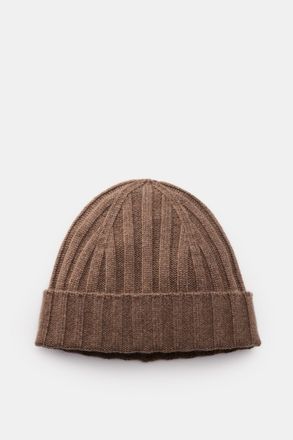 Braun Hamburg Men - Cashmere beanie brown mottled