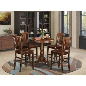 East West Furniture 5 Pc counter height Dining set - high Table and 4 Kitchen Dining Chairs