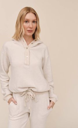 Bella Dahl Tie Waist Hoodie In Oatmeal