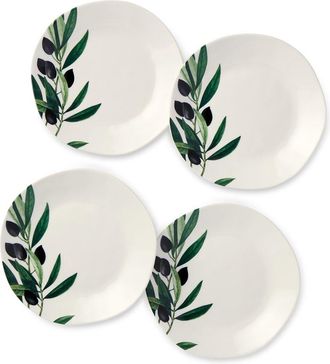 Certified International Olivia Set Of 4 Canape Plates