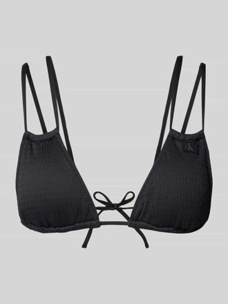 Calvin Klein Underwear Bikini-Oberteil mit Strukturmuster Modell TRIANGLE in Black, Größe L