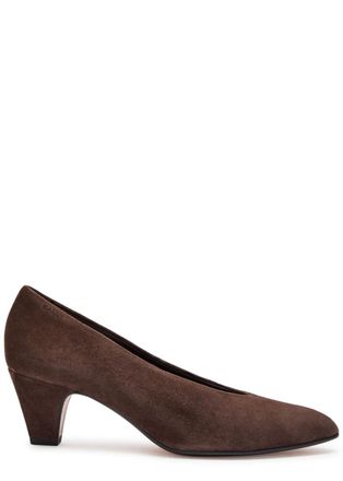 Bally Aline 55 Suede Pumps - Brown