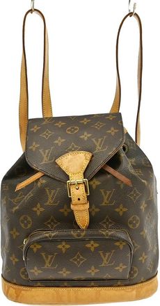 Louis Vuitton Vintage Montsouris Monogram Canvas Brown Canvas Backpack Bag (Pre-Owned)