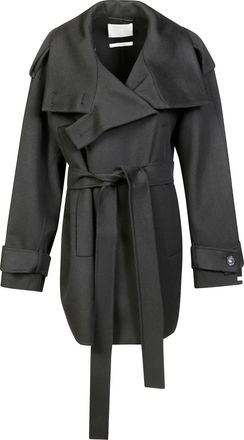 Sportmax Black Bouquet12 Double Breasted Coat