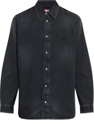 Diesel Denim shirt D-Simply - Heren - Spijkeroverhemden - Zwart - XL - Denim - Overhemden