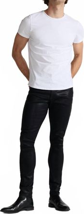 Monfrere Preston Coated Denim Cargo Pants In Noir
