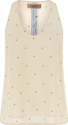 Twin-Set Lurex Embroidery Tank Top
