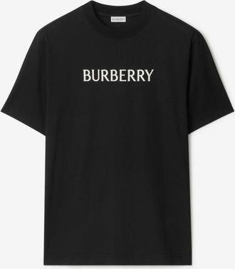 Burberry Logo Cotton T-shirt, Size Small