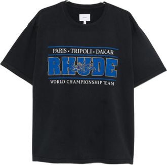 Rhude Graphic T-Shirt - male - Rhude - T-Shirts - Black - 2XL - Tops