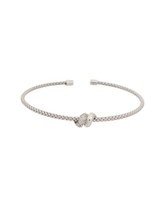 Meshmerise 18K Plated 0.08 Ct. Tw. Diamond Bangle Bracelet