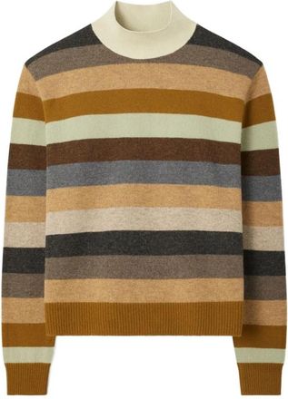 Tory Burch Gestreepte coltrui - Dames - Coltruien - Veelkleurig - L - Truien & Vesten