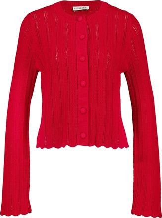 Altuzarra Cardigan Mariette traforato - Rosso