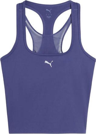 Puma Cloudspum mesh 2-in-1 tank top - women - Polyester/Elastane/Polyester/Elastane - S - Blue