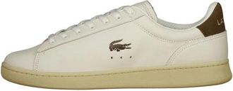 Lacoste Carnaby Set Leren Sneakers - Heren - Sneakers - Beige - 42 1/2 EU - Katoen - Schoenen