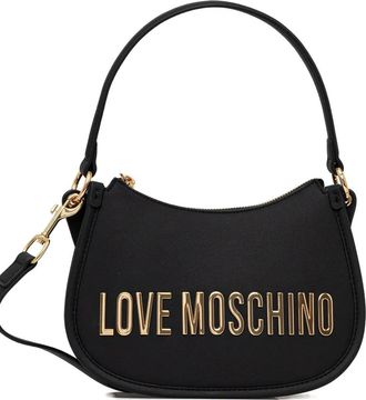 Love Moschino Borsa a tracolla con placca logo - Nero
