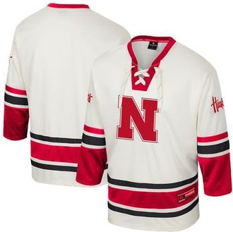 Colosseum Mens Colosseum Cream Nebraska Huskers Puck Proud Fashion Hockey Jersey at Nordstrom, Size X-Large