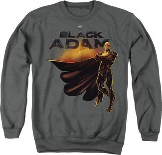 Gildan Black Adam Black Adam Logo With Character Adult Crewneck Sweatshirt