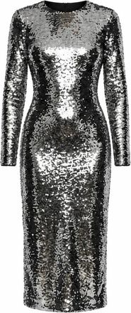 Dolce & Gabbana Partyjurk - Dames - Feestkleedjes - Grijs - XS - Katoen - Kleedjes