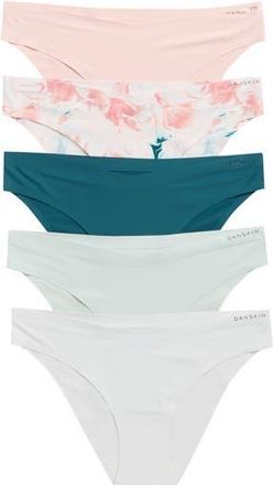 Danskin 5-Pack Bonded Microfiber Bikini Briefs in Smudged Floral Bloom Anemone at Nordstrom Rack, Size Medium