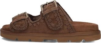 Mou Bruine Bio Sandaal met Gespen - Dames - Sandalen - Bruin - 40 EU - Su&egrave;de - Schoenen