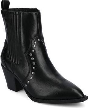 Journee Collection Braylee Western Chelsea Boot in Black at Nordstrom Rack, Size 8.5
