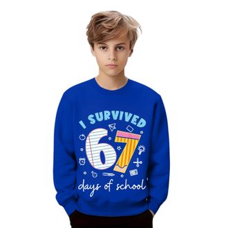 Generic Boys Girls 67 Meme Sweatshirt 6 7 Number for Kids Six Seven Meme Shirt Funny Mean Guy Christmas Sweatshirt 67 Meme Jumper Internet Joke Xmas Gift (Blu