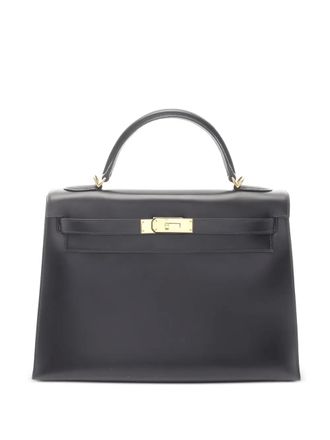 Herm&egrave;s 2005 32 Kelly leather handbag - women - Calf Leather - One Size - Black