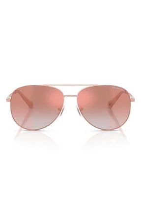 Michael Kors Perledo 58mm Pilot Sunglasses in Rose Gold /Pink at Nordstrom