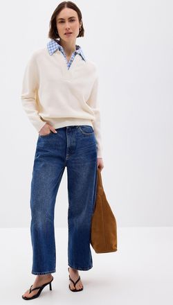 Contemporaine Womens Gingham pattern fooler sweater