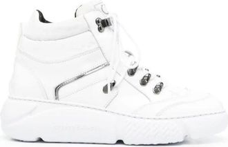 Casadei Enkellaarsjes met veters - Dames - Veterlaarzen - Wit - 40 EU - Leer - Schoenen