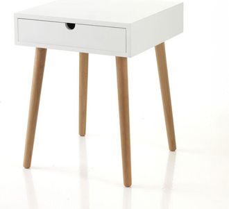 Oresteluchetta Mesa Auxiliar De Sal&oacute;n Y Dormitorio Estilo Moderno Con Caj&oacute;n Allen