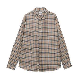 Burberry Heren, Overhemden, Beige, Maat: XL Katoen
