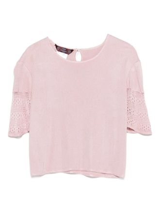 John Galliano 1990s ribbed-knit T-shirt - Pink