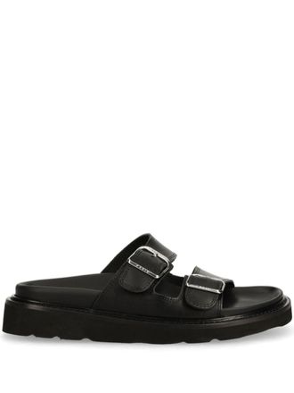 Kenzo Matto leather sandals - Black