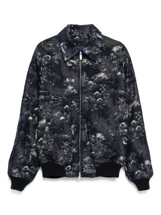 Off-white Jack met grafische print - Blauw