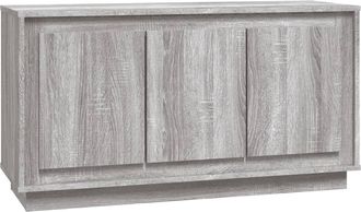 vidaXL Aparador Madera Contrachapada Gris Sonoma 102x35x55 Cm Vidaxl