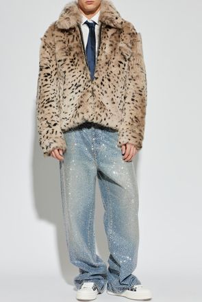 Amiri Fur Jacket, Mens, Beige